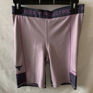 UNDER ARMOUR x PROJECT ROCK High Rise Compression Bike Short Sz MEDIUM